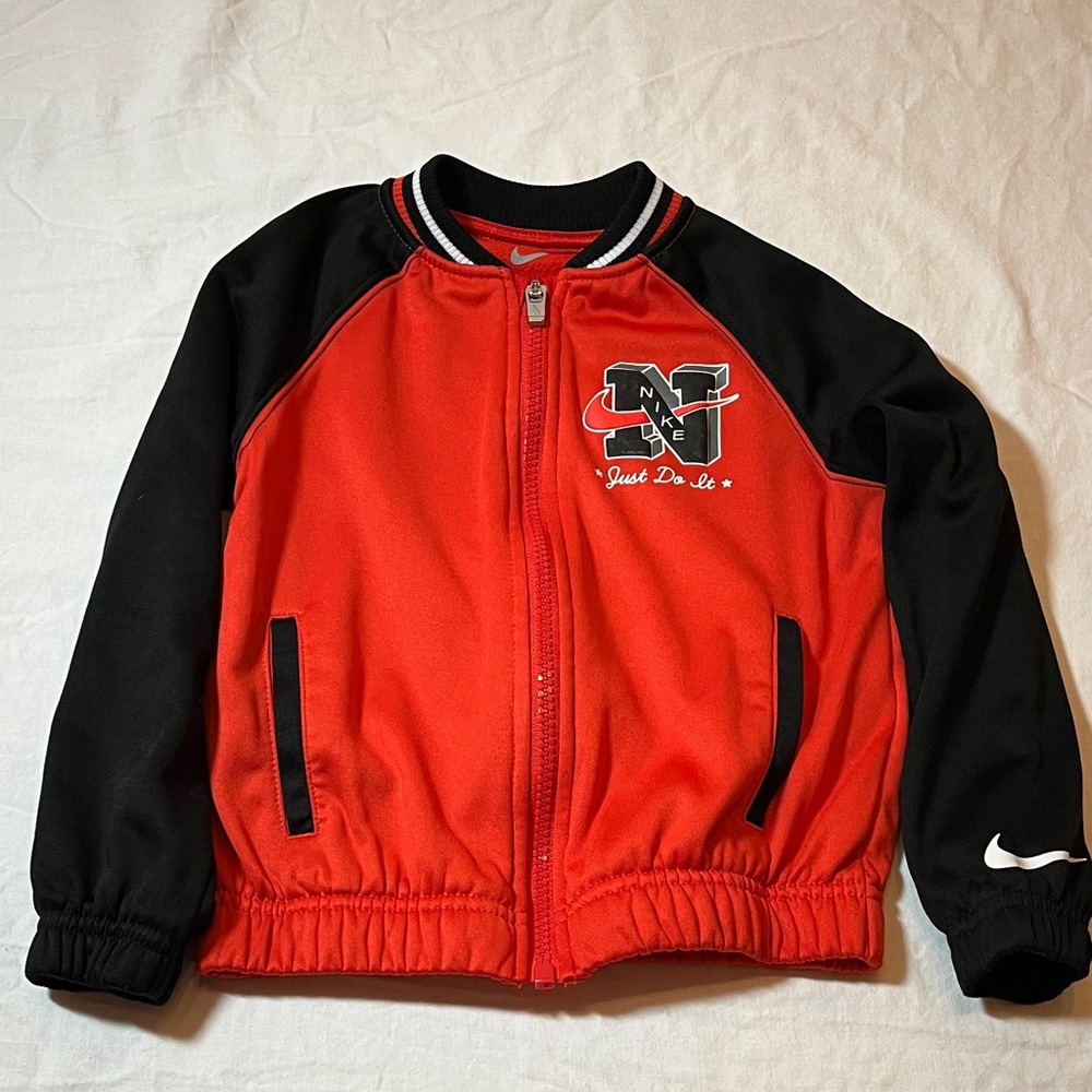 3T Nike Black and Orange Sports Jacket